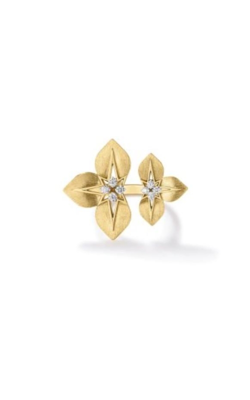 ROBERTO COIN 18K Yellow/White Gold Princess Star Split Diamond Stars Ring