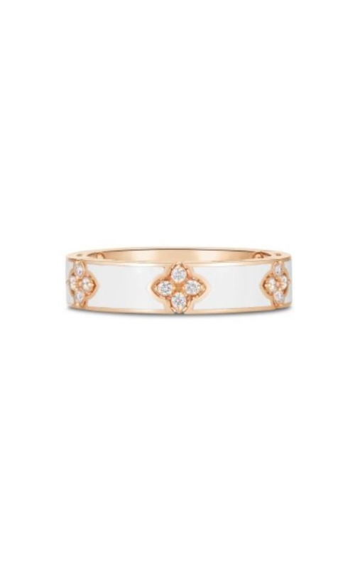 ROBERTO COIN 18K Rose Gold Love in Verona Diamond and White Enamel Ring