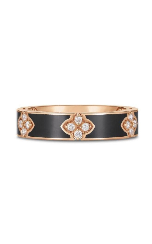 ROBERTO COIN 18K Rose Gold Love in Verona Diamond and Black Enamel Ring