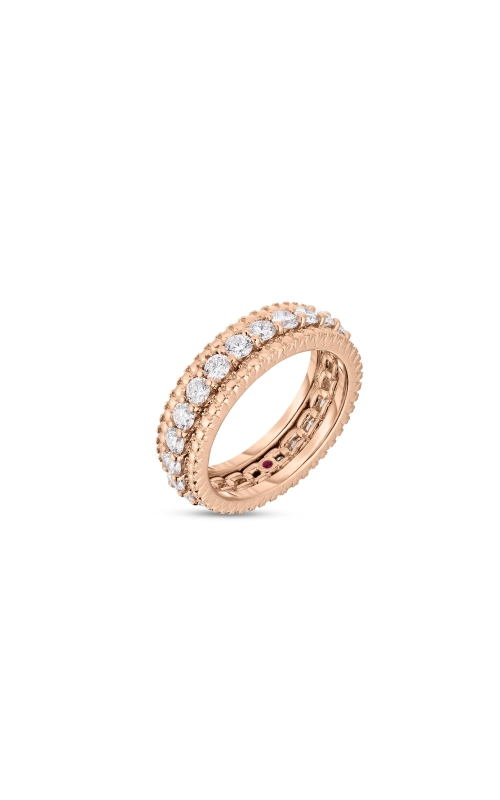 ROBERTO COIN 18K Rose Gold Siena Diamond 1 Row Ring