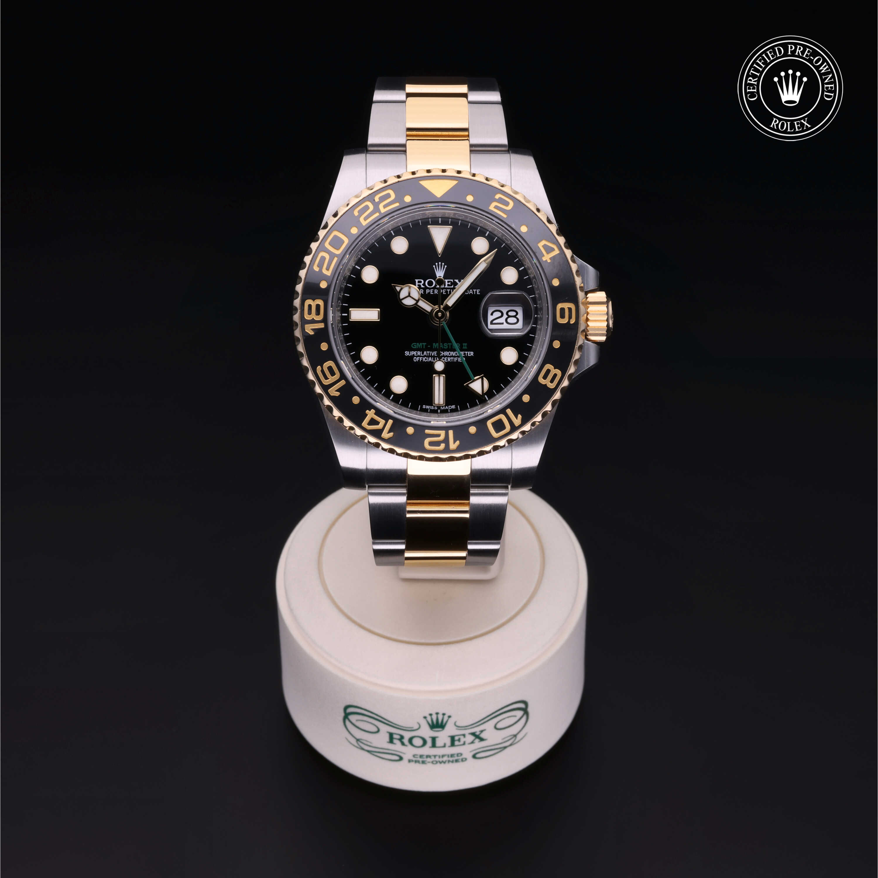 Rolex GMT-Master II in Rolesor 18 Carat Yellow M116713LN-0001 at Wilson & Son Jewelers