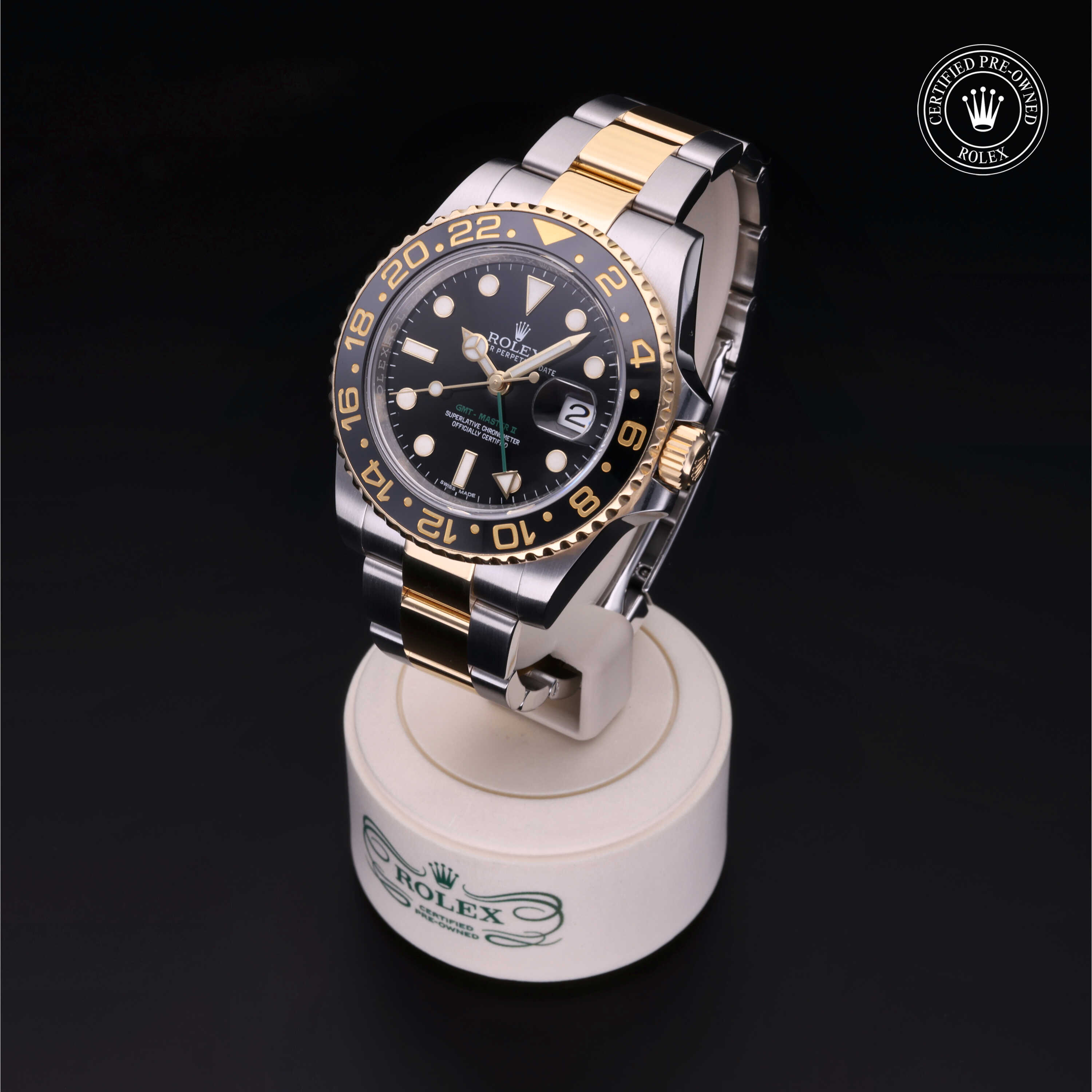 Rolex GMT-Master II in Rolesor 18 Carat Yellow M116713LN-0001 at Wilson & Son Jewelers