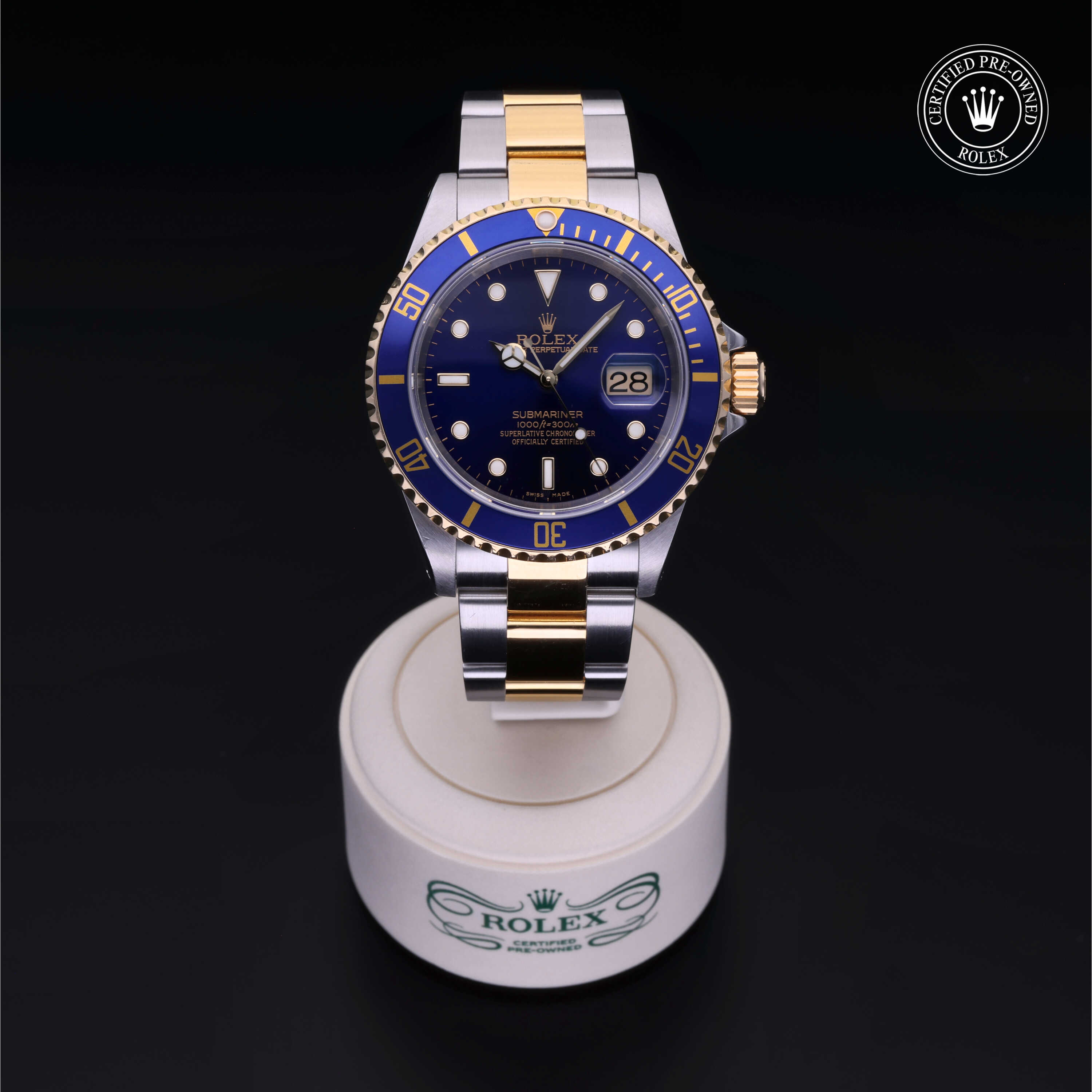 Rolex Submariner in Rolesor 18 Carat Yellow M16613-0015 at Wilson & Son Jewelers