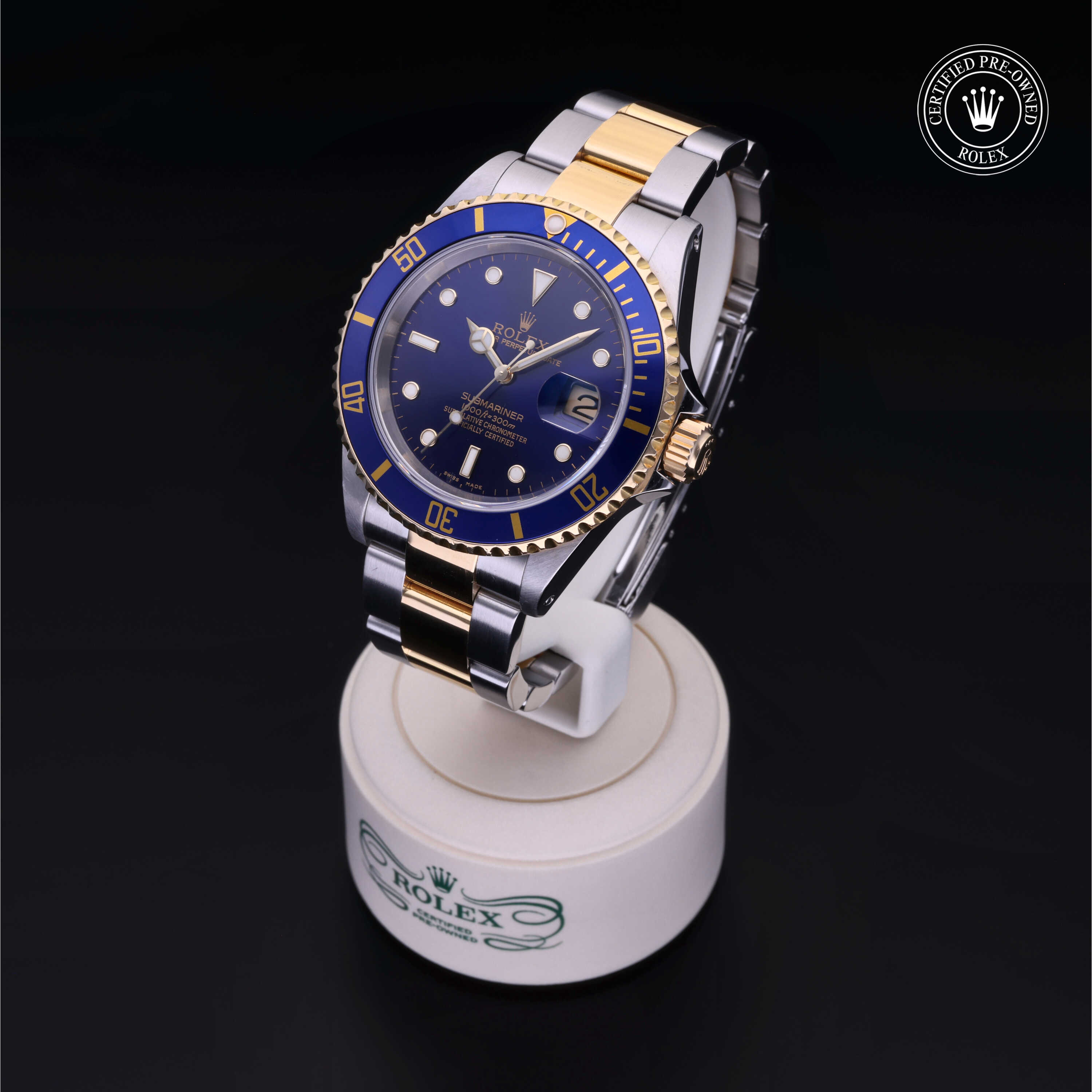 Rolex Submariner in Rolesor 18 Carat Yellow M16613-0015 at Wilson & Son Jewelers