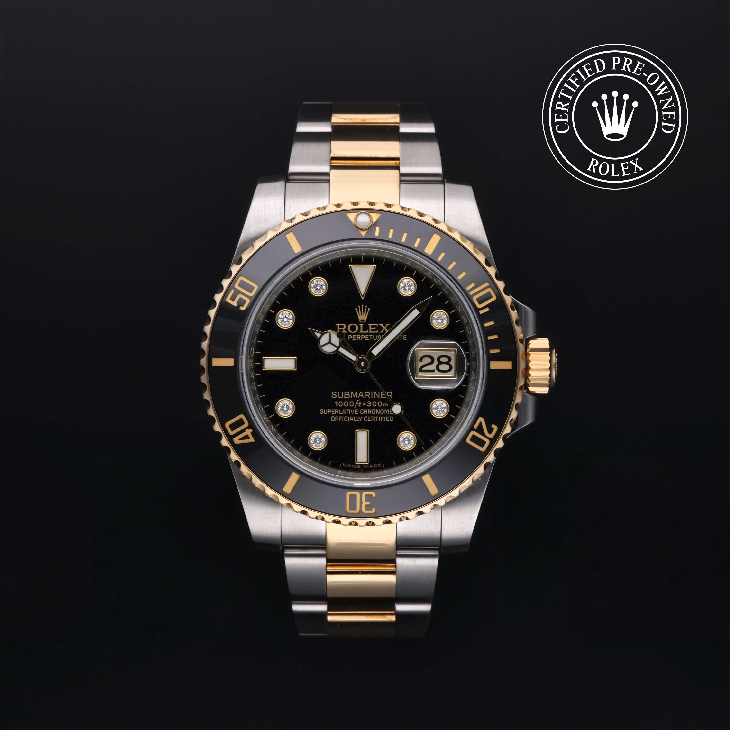 Rolex Submariner in Rolesor 18 Carat Yellow M116613LN-0003 at Wilson & Son Jewelers
