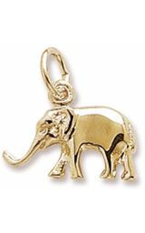 14K Yellow Gold Elephant Charm