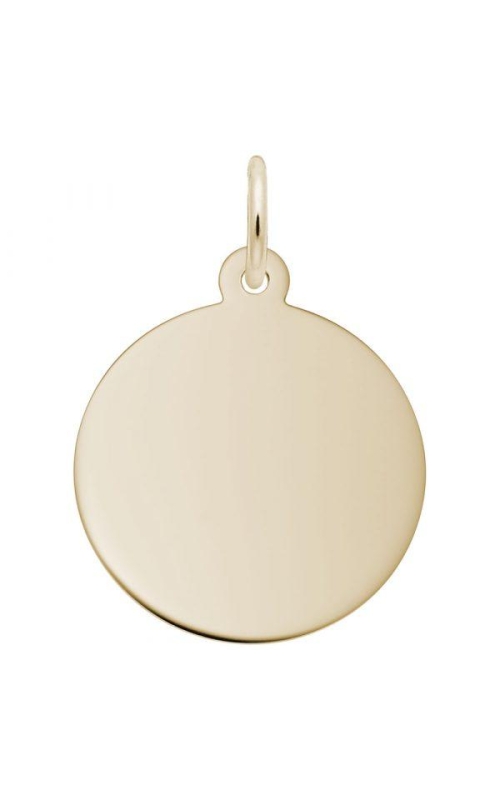 14K Yellow Gold Disc Charm