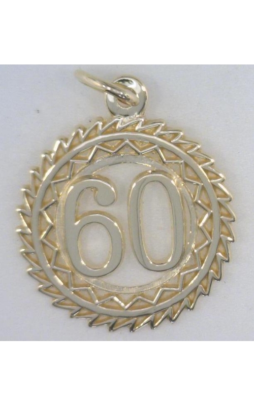 14K Yellow Gold Number 60 Charm