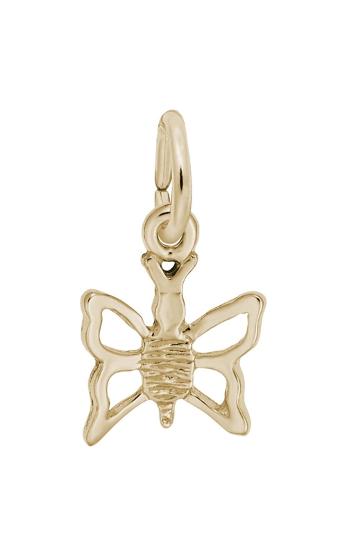 14K Yellow Gold Butterfly Charm