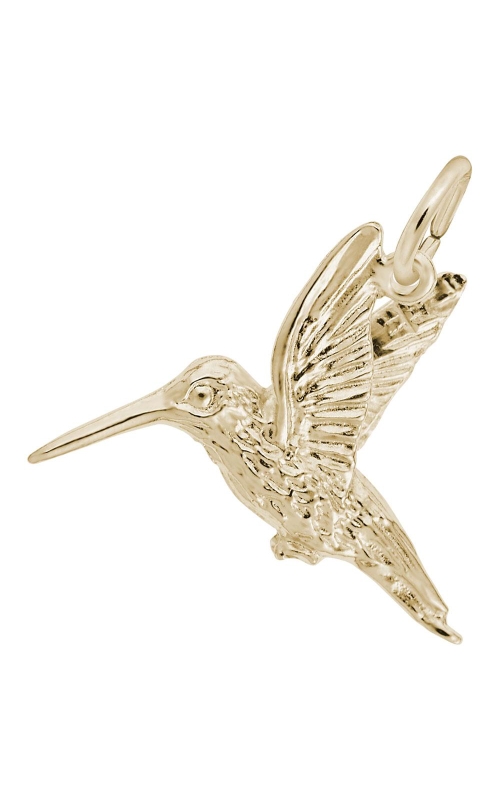 14K Yellow Gold Hummingbird Charm