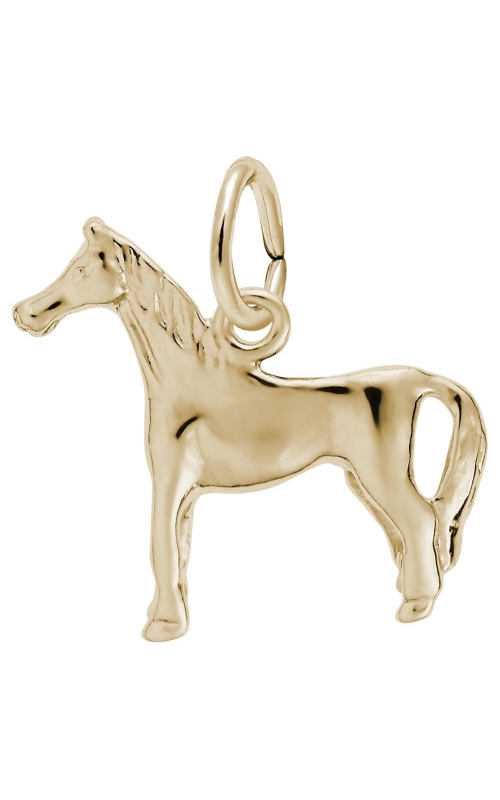 14K Yellow Gold Horse Charm