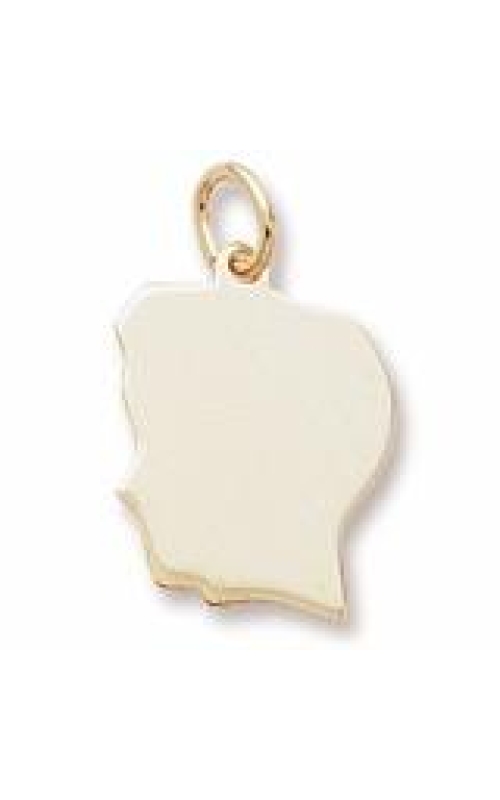 14K Yellow Gold Boy Profile Charm