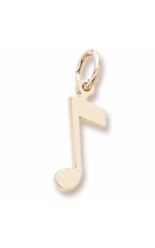 14K Yellow Gold Music Note Charm