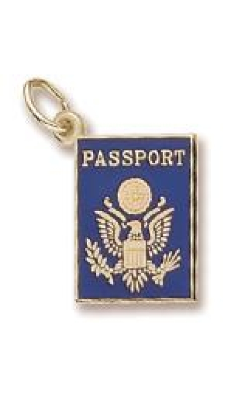 14K Yellow Gold Passport Charm