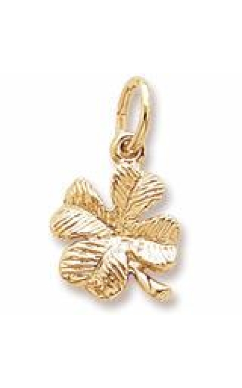 14K Yellow Gold 4 Leaf Clover Charm
