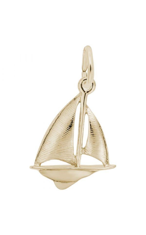 14K Yellow Gold Sailboat Charm