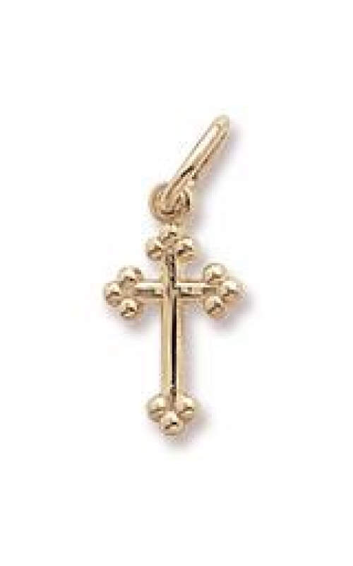 14K Yellow Gold Cross Charm