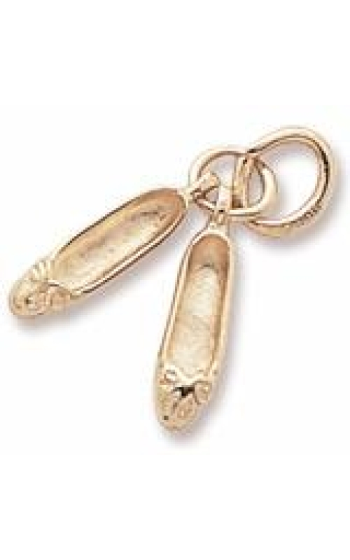 14K Yellow Gold Ballet Shoes Charm