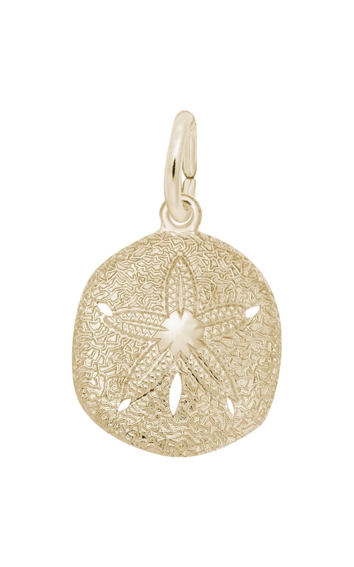 14K Yellow Gold Sand Dollar Charm