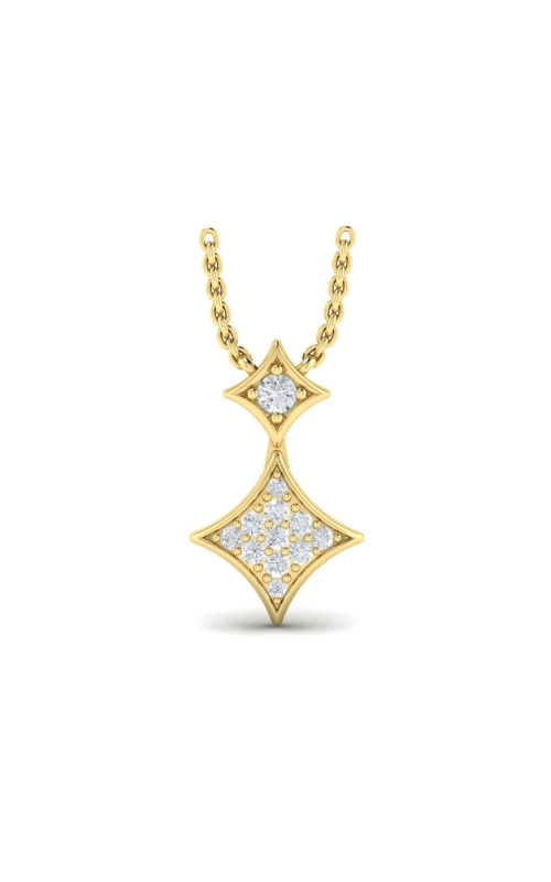 VLORA Estrella Diamond Cluster Double Vlora Star Pendant Necklace