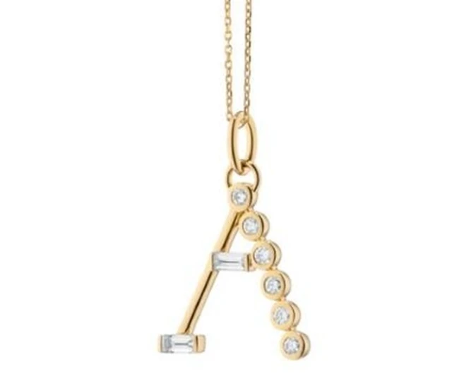 MONICA RICH KOSANN DIAMOND INITIAL PENDANTS